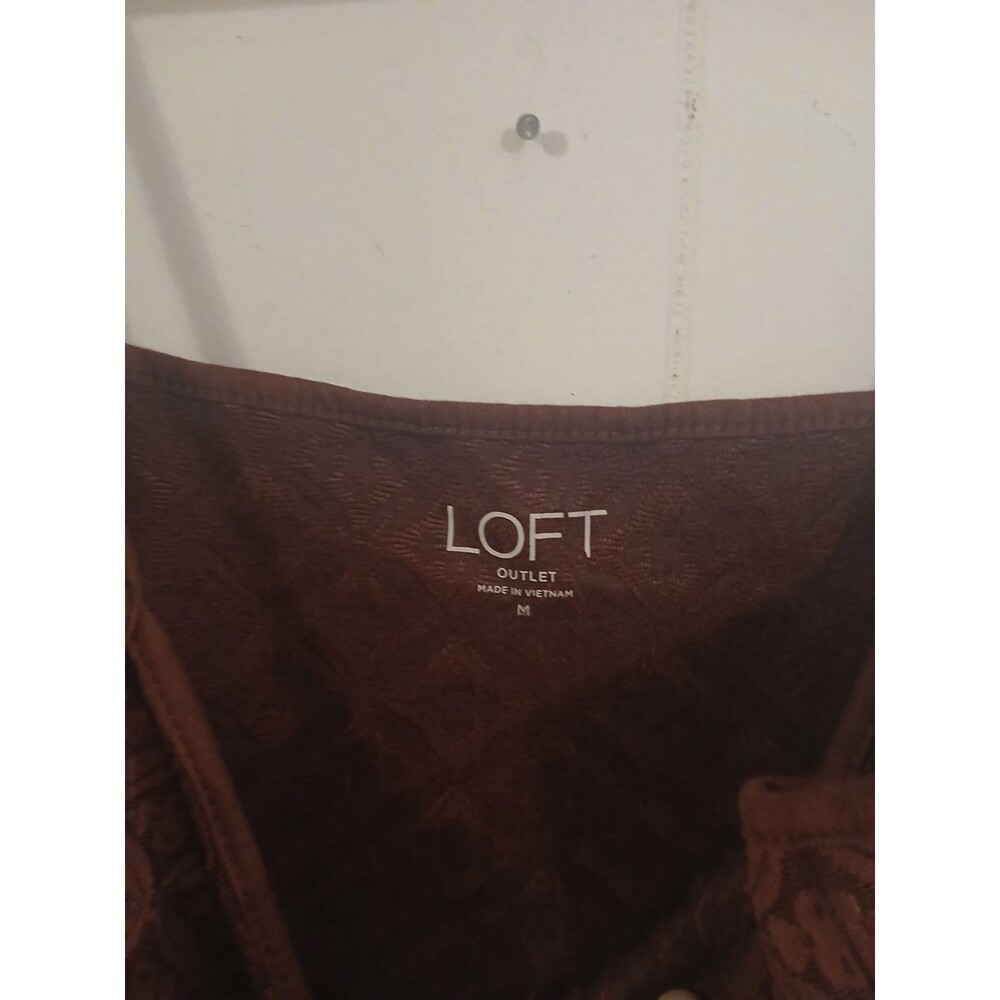 Loft Outlet Women's Spaghetti Strap Tank Top Rust Red Size Medium Casual Boho - Picture 2 of 3